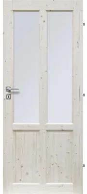 Interiérové dvere masívne 4P presklené 70 P borovica
