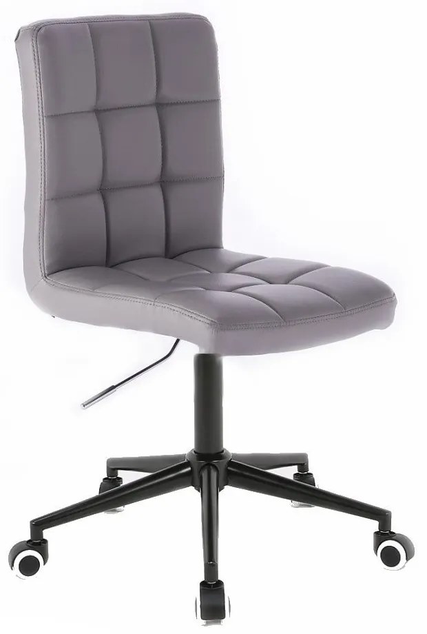 LuxuryForm DESIGN Stolička TOLEDO na čiernej podstave s kolieskami - sivá