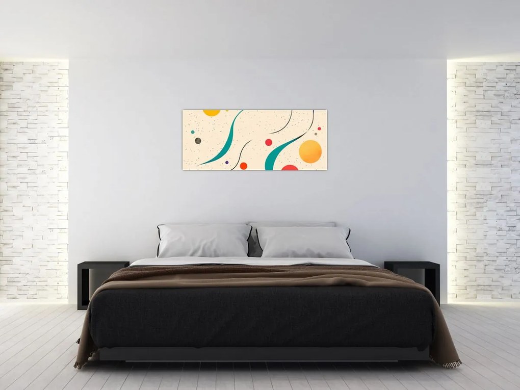 Obraz - Minimalistická farebná ilustrácia (120x50 cm)