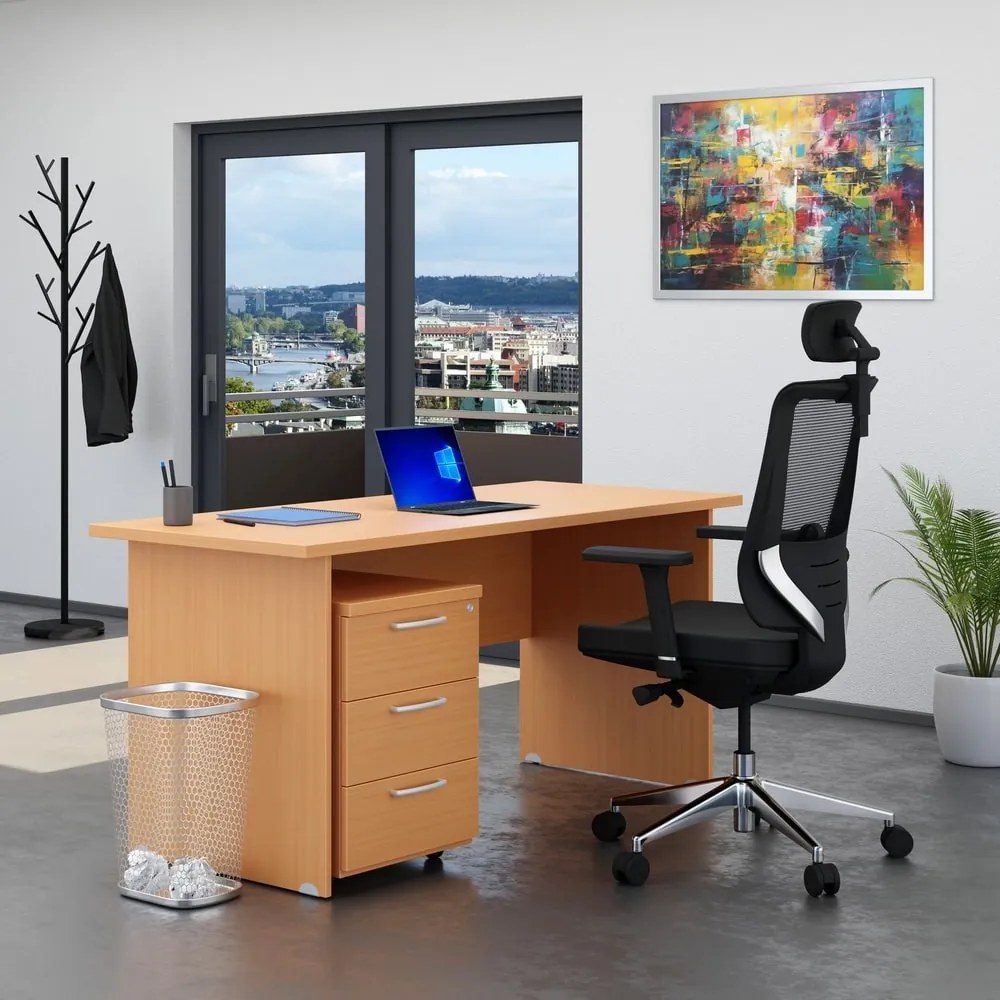 Zostava kancelárskeho nábytku Visio 1, 160 cm, buk