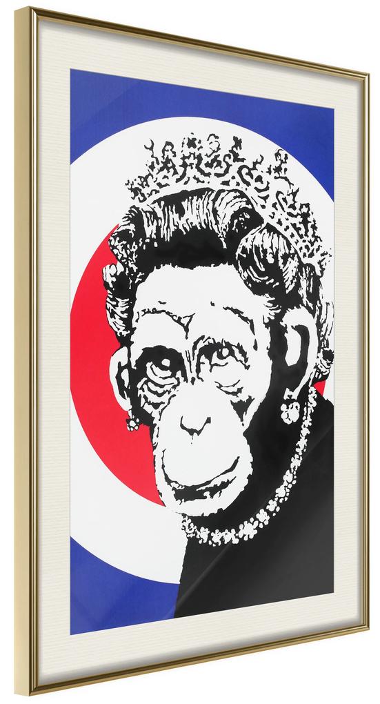 Artgeist Plagát - Queen of Monkeys [Poster] Veľkosť: 30x45, Verzia: Zlatý rám s passe-partout