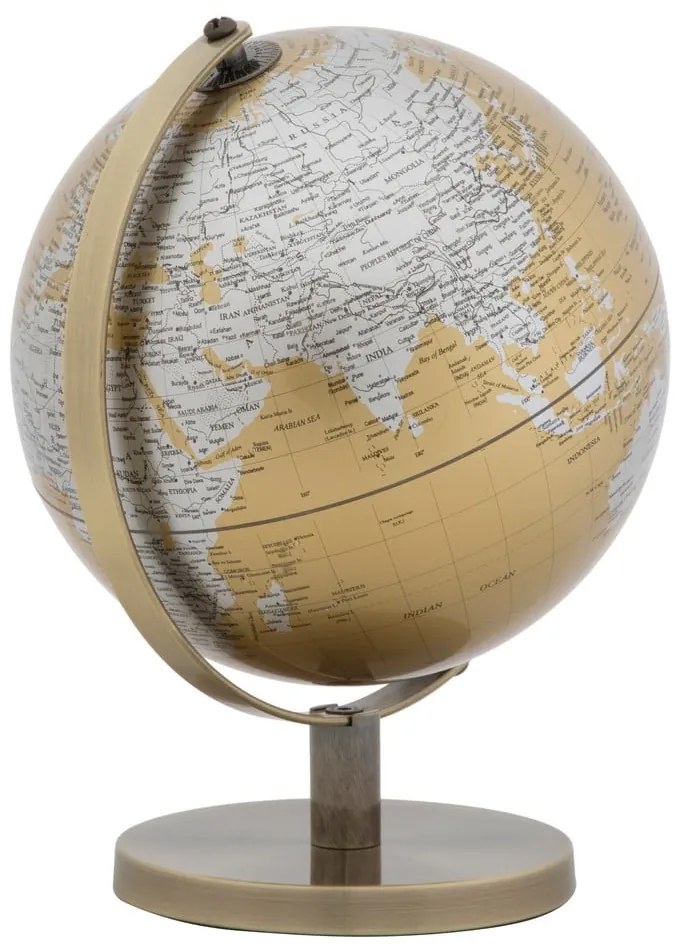 Stolová dekorácia v zlato-striebornej farbe Mauro Ferretti Globe, výška 28 cm