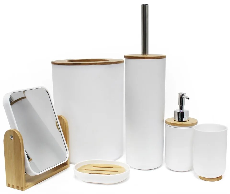 Biely plastový téglik na zubné kefky Smart – douceur d'intérieur