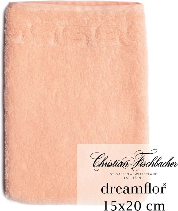 Christian Fischbacher Rukavica na umývanie 15 x 20 cm lososová Dreamflor®, Fischbacher