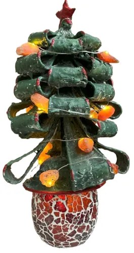Christmas Tree metal lamp orient LED gemstone Karneol 34*17