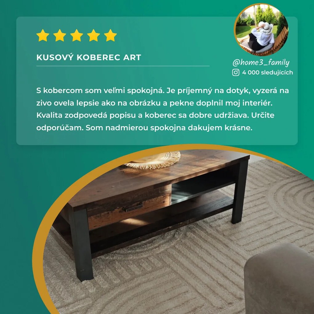 Ayyildiz, Kusový koberec Art 1121 Green, 80x150, zelená, obývacia izba