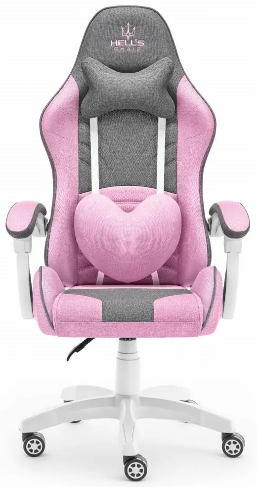 Herné kreslo Rainbow Pink Gray Mesh