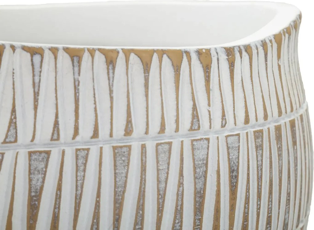 Kvetináč Stiky 26 cm zlatý/biely