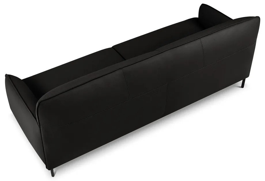 Čierna kožená pohovka Windsor &amp; Co Sofas Neso, 235 x 90 cm