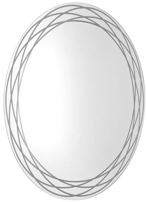 Sapho, RINGO LED podsvietené guľaté zrkadlo so vzorom, priemer 80cm, RN080