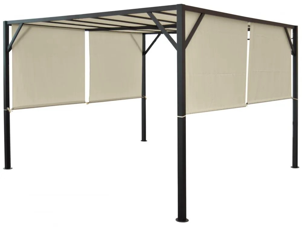 Pergola so sťahovacou strechou 3x3 m Dekorhome