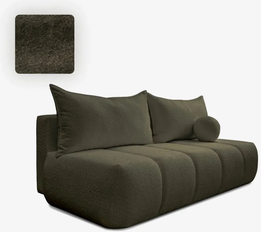 Rozkladacia pohovka SARIA Olive Boucle