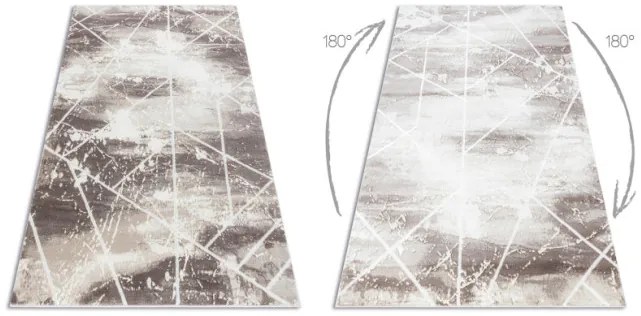 Koberec CORE 1818 Geometrický - slonia kosť / biely