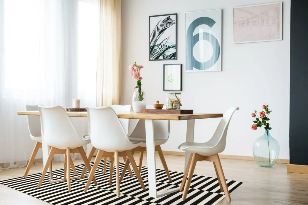 Kusový koberec Gloria 102408, 80x200, čiernobiela, chodba / predsieň, Hanse Home