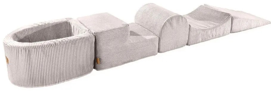 Krémové menčestrové penové ihrisko 250x45x30 cm Montessori – Meowbaby