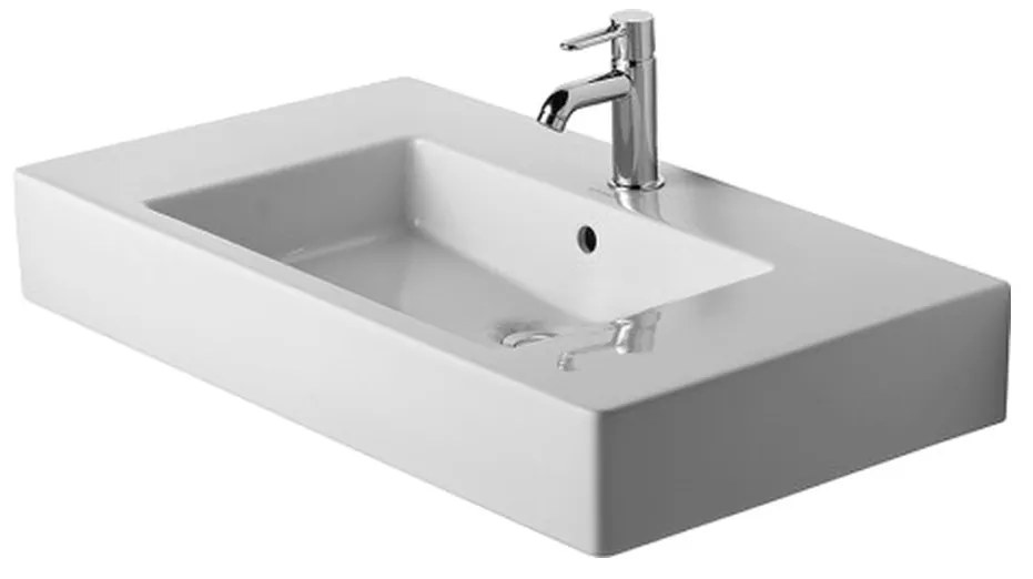 Duravit Vero - umývadlo do nábytku 850x490 mm, 1 otvor pre batériu prepichnutý 0329850000