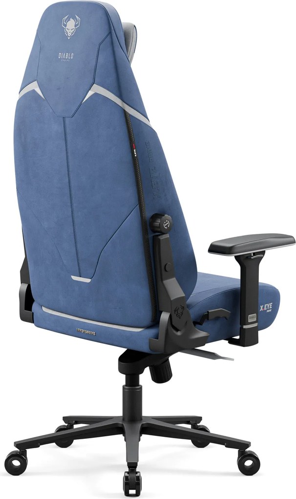 Modrá látková herná stolička Diablo X.Eye Prime Meta Ocean