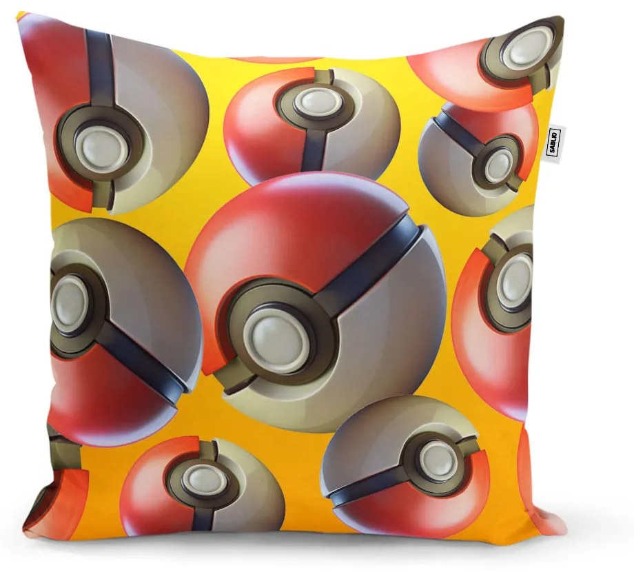 Sablio Vankúš Pokemon ball Pattern - 40x40 cm