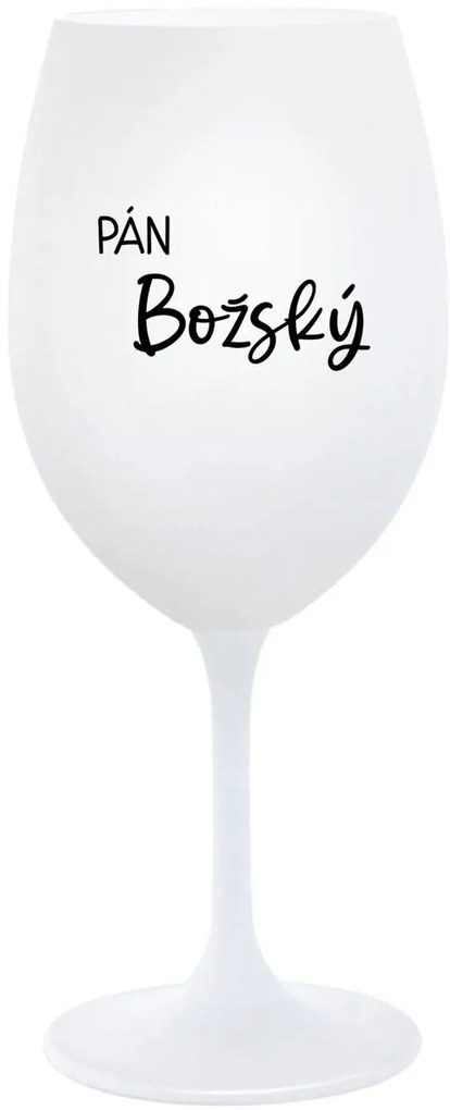 PÁN BOŽSKÝ - biely pohár na víno 350 ml