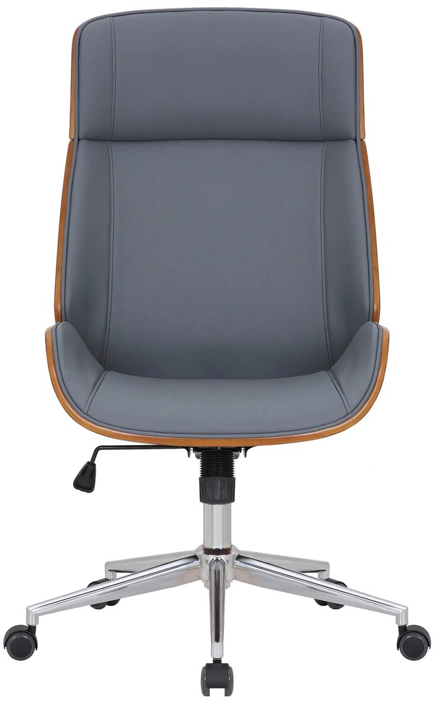 Design-Shop Kancelárska stolička Varel - drevo orech - Sivá