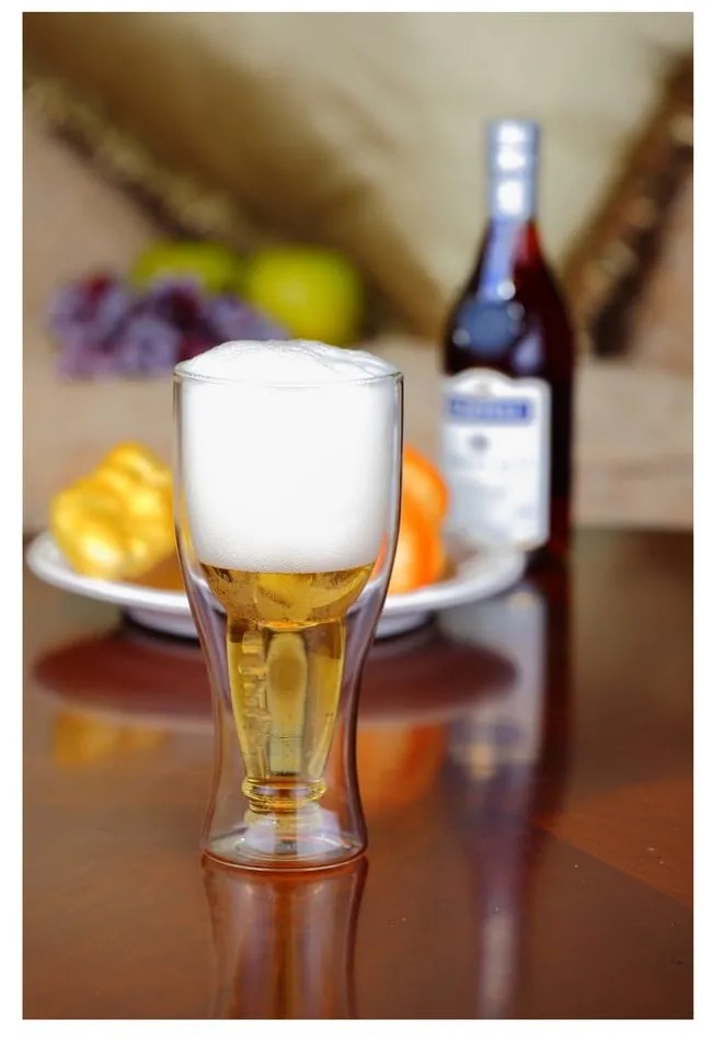 Dvojstenný pivný pohár Vialli Design, 350 ml