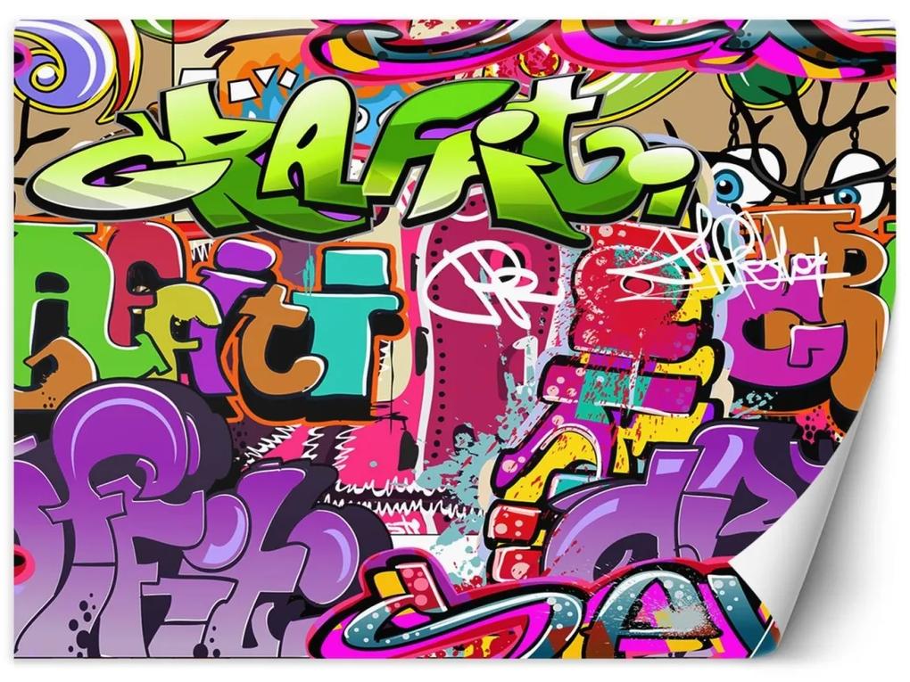 Fototapeta, Graffiti umění v neonových barvách - 400x280 cm