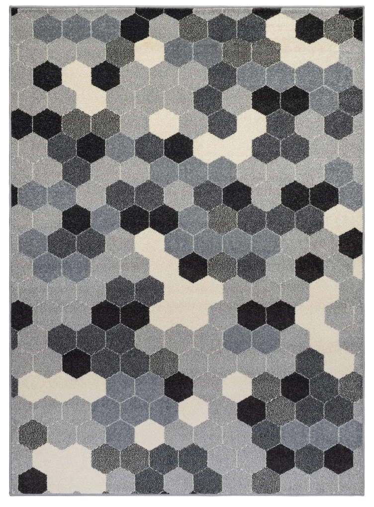 Koberec HEOS 78537 sivo / krémový HEXAGON