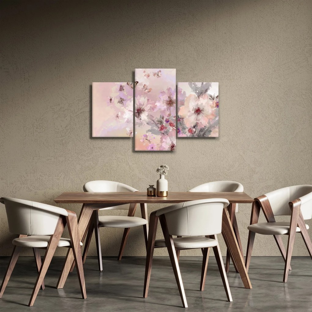 Obraz - Umelecká koláž s motýľmi (90x60 cm)