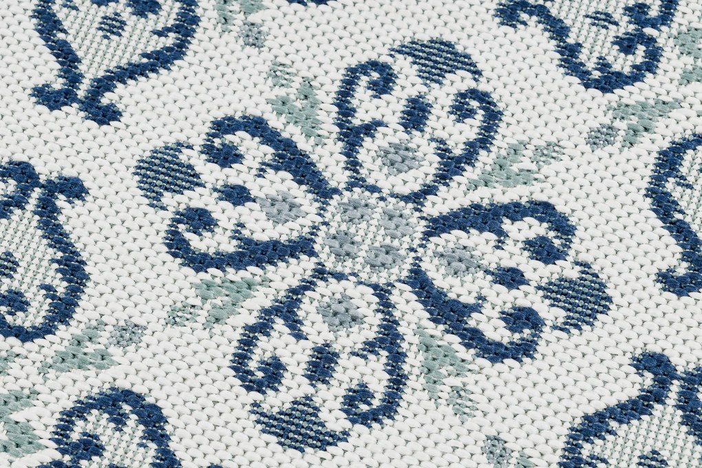 Koberec COLOR 19246/969 SISAL Kvetiny Biely