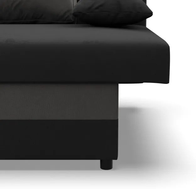 Pohovka NOLA rozkladacia, sivá / čierna