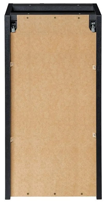 Závesná kúpeľňová skrinka Nova Black D2 81-30-1D čierna