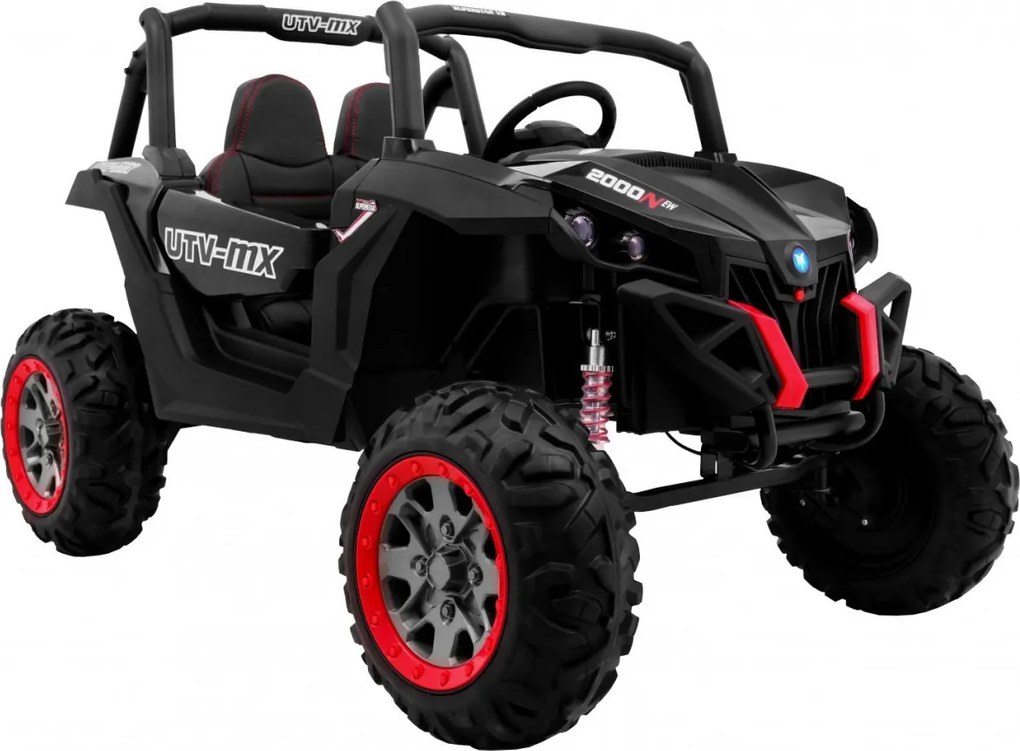 Ramiz Detský kočík SuperStar Čierna + MP4 + pohon 4x4 + diaľkové ovládanie + batožinový priestor + LED dióda + zámok dverí