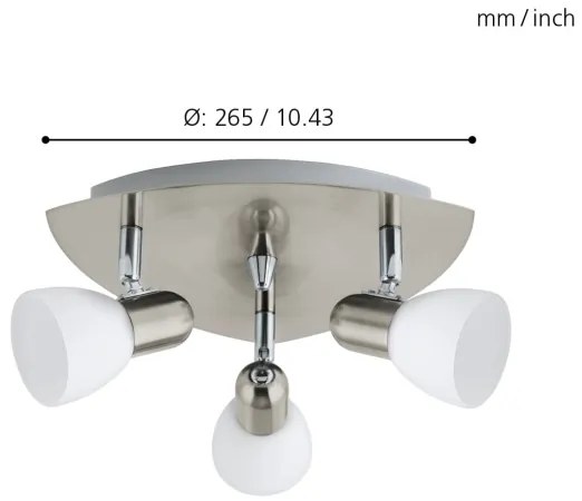 EGLO 90986 - Bodové svietidlo ENEA 3xE14/40W