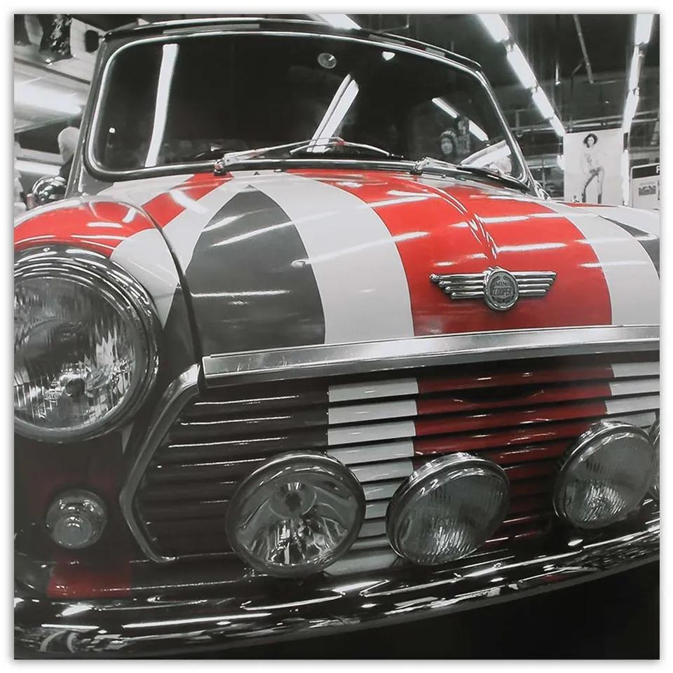 Gario Obraz na plátne Staré auto s vlajkou Spojeného kráľovstva Rozmery: 30 x 30 cm