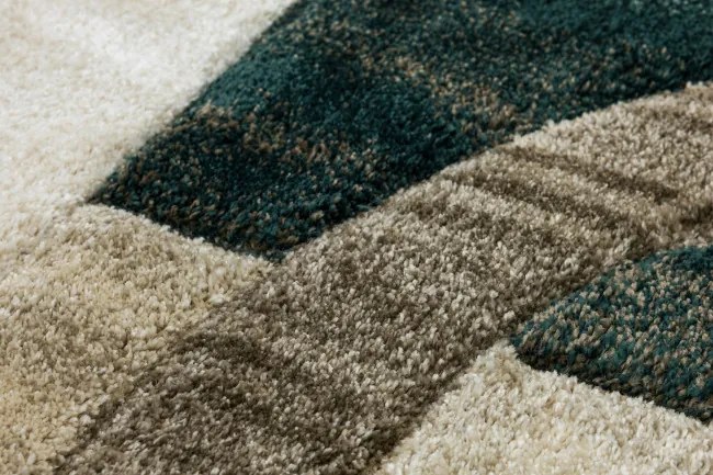 Koberec Kandy N372A béžový / fľaškovo zelený