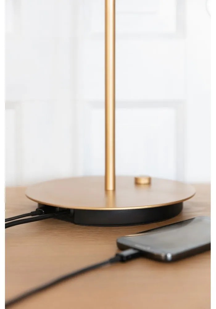 Ružová LED stolová lampa so stmievačom s kovovým tienidlom (výška 41,5 cm) Asteria Table – UMAGE