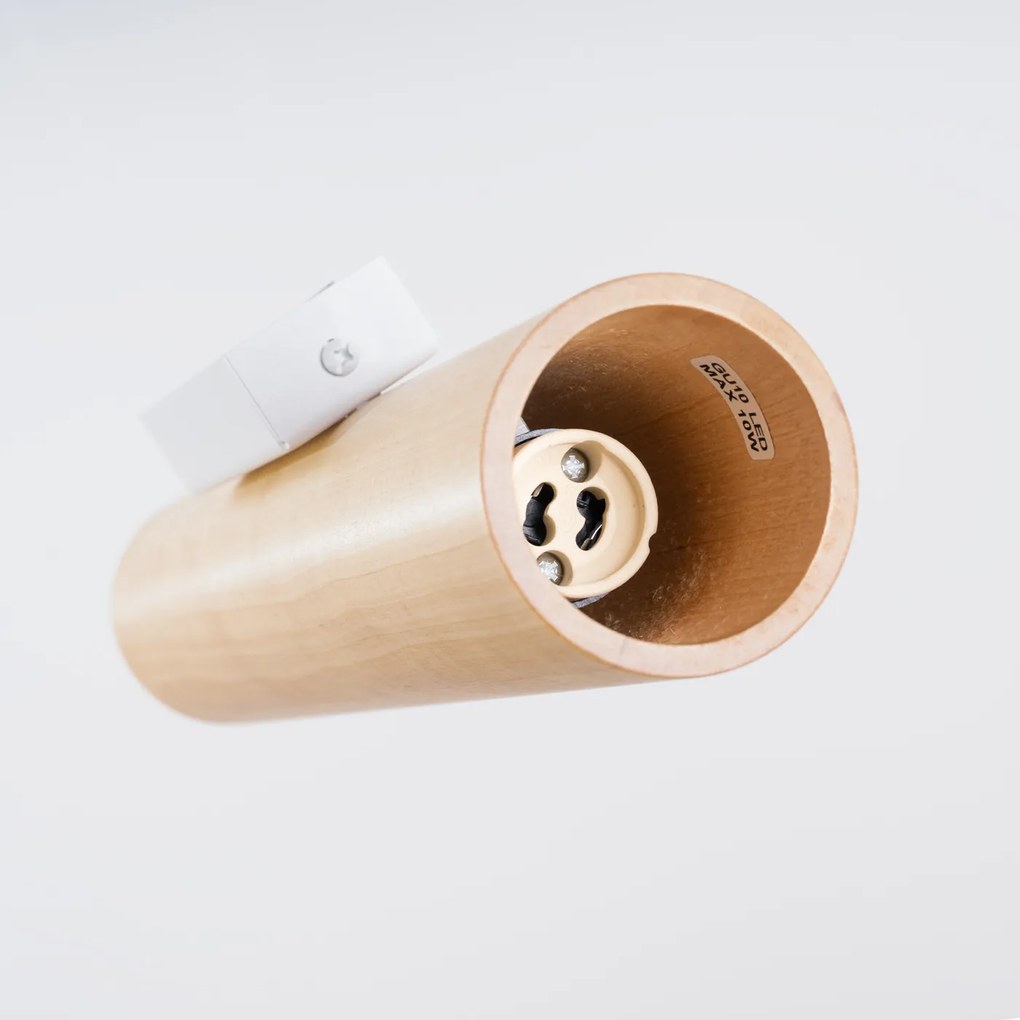 Nástenné svietidlo Lino, 1x drevené tienidlo