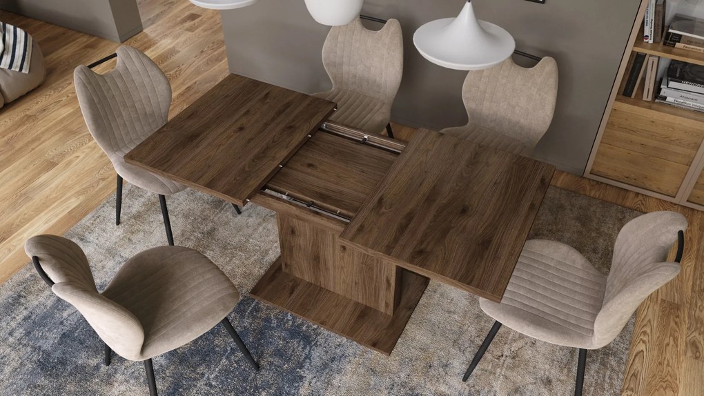 ASTON MINI Orech Elegant - rozkladací stôl so zdvíhacou doskou
