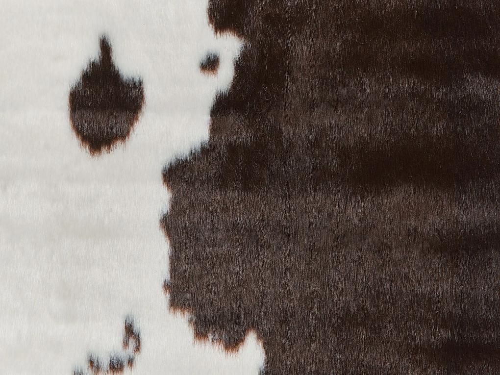 Koberec z umelej kože 130 x 170 cm biela/hnedá BOGONG Beliani
