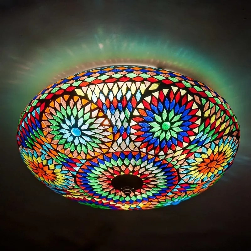 Turecká lampa stropnica mozaiková Melon LIVELY Ø38