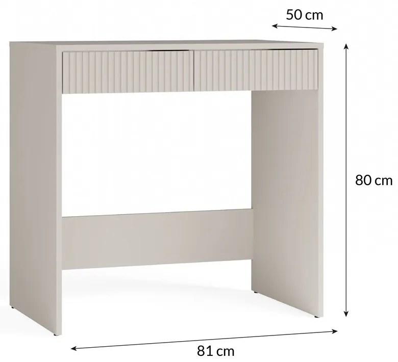 Toaletný stolík Marina Slim 25 81 cm kašmírový
