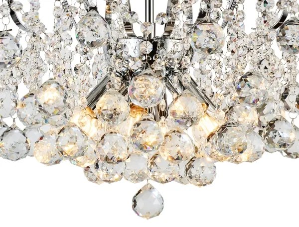 Brilagi - Prisadený luster CRYSTAL 6xE14/60W/230V lesklý chróm