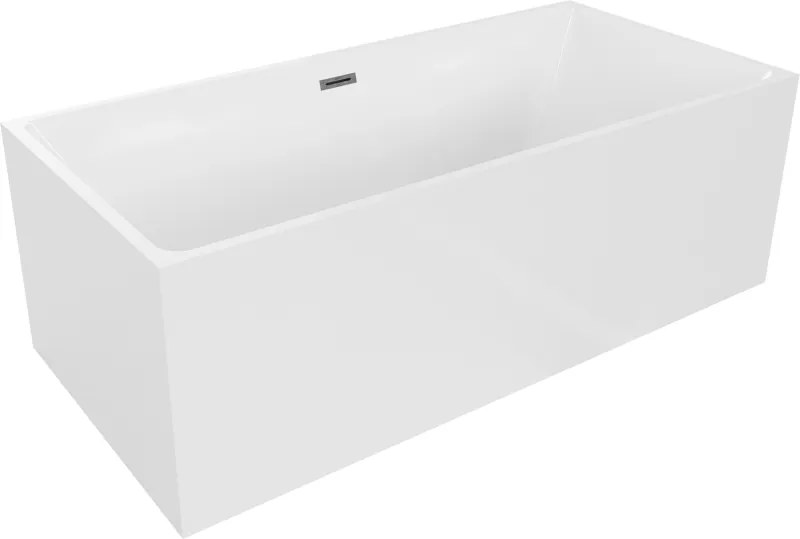 Mexen Nita, voľne stojaca vaňa 170 x 80 cm, biela, grafitový prepad, 52091708000-66