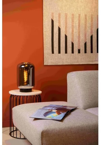 Lucide 45594/01/65 - Stolná lampa JOANET 1xE27/40W/230V čierna