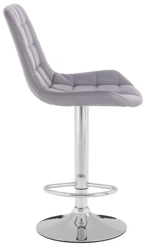 LuxuryForm DESIGN Barová stolička PARIS na striebornom tanieri - šedá