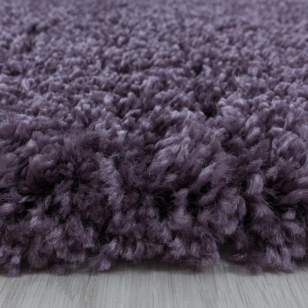 Ayyildiz koberce Kusový koberec Sydney Shaggy 3000 violett kruh - 160x160 (priemer) kruh cm