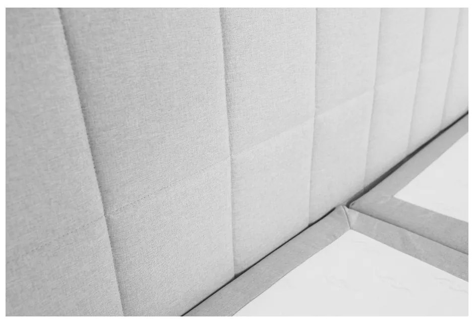 Boxspringová posteľ 160x200, svetlosivá, FERATA KOMFORT