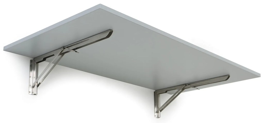 Sklápací stôl na stenu, 120x60 cm, nosnosť 30 kg, sivá