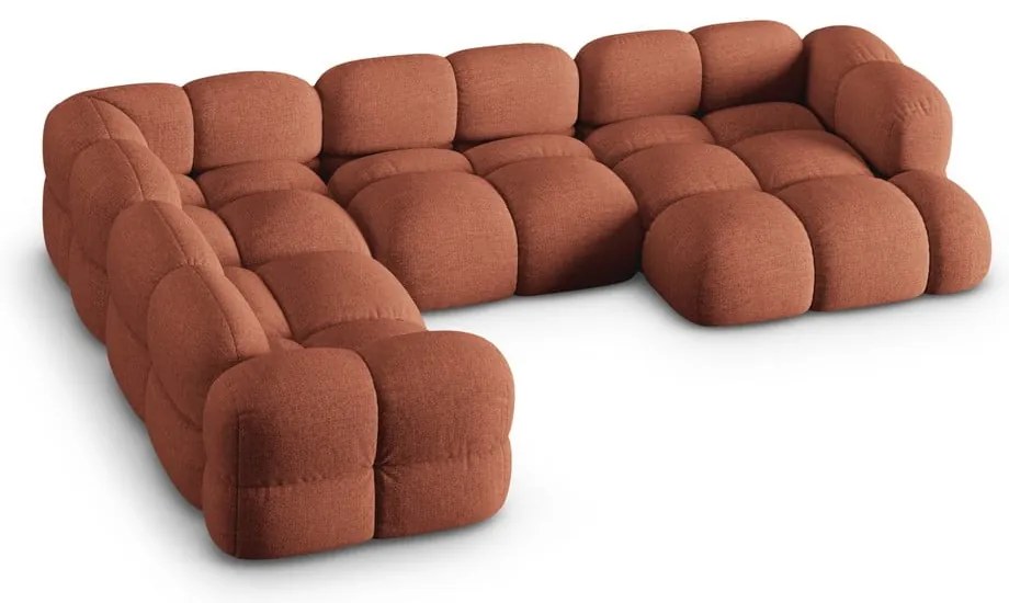 Rohová pohovka v tehlovej farbe (ľavý roh/do tvaru "U") Loretto – Cosmopolitan Design