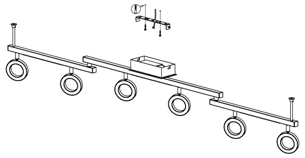 Eglo 96183 - Bodové svietidlo CARDILLIO 1 6xLED/3,2W + 3xLED/3,3/230V